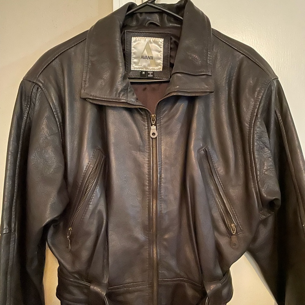 Avanti Jacket in Dark Brown Vintage Biker Jacket